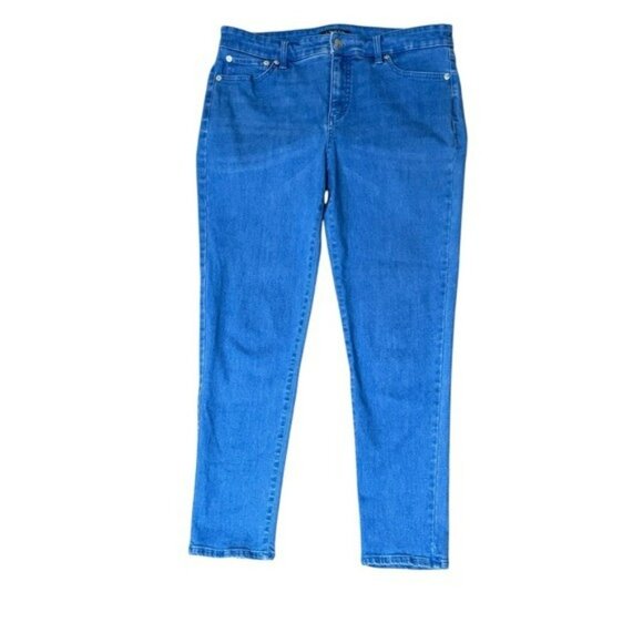 Ralph Lauren Denim - Lauren Ralph Lauren Women's Jeans Size 10 Premier Skinny Bright Blue Crop